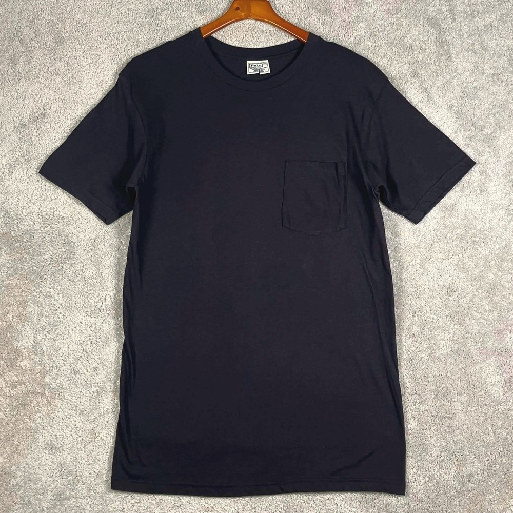 Vintage Polo Ralph Lauren Mens Black Short Sleeve Pocket T-Shirt Size M Made USA